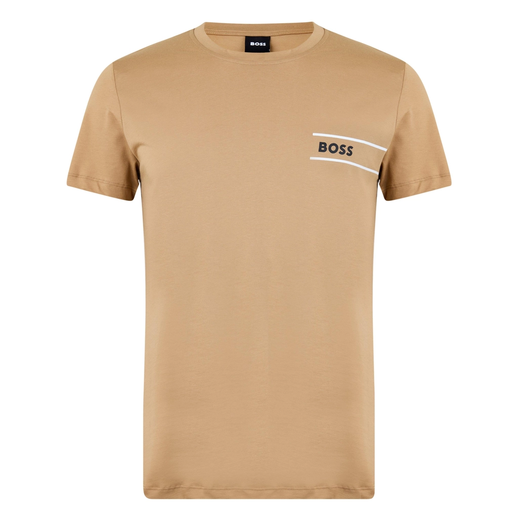 Hugo Boss Logo Crew Neck T Shirt - MediumBeige 260